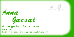 anna gacsal business card